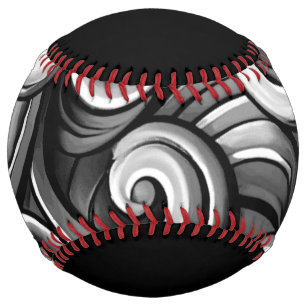 Silver Energy Swirls Softball