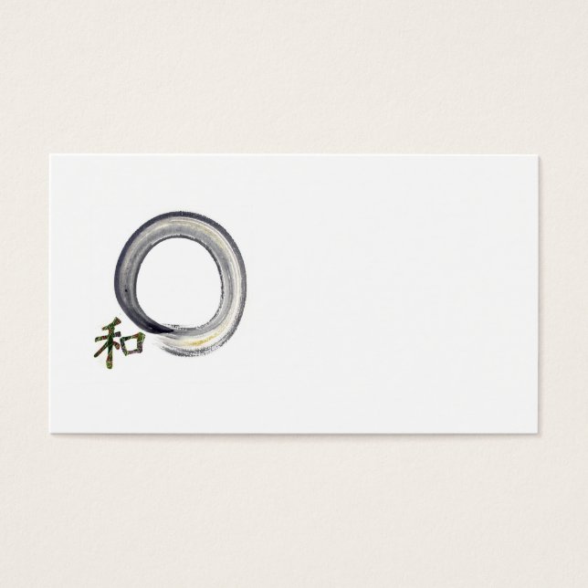 Silver Enso with Kanji character for Harmony (Front)