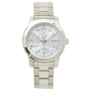 silver equations bracelet watch