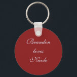 Silver Fairy Tale Love Key Chain<br><div class="desc">A sweet,  fun groom loves bride key chain. Looks great as a purse charm!</div>