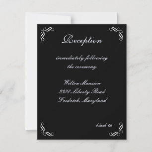 Silver Fairy Tale Reception Card