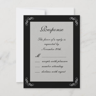 Silver Fairy Tale RSVP (black)