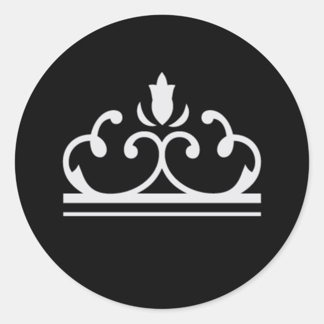 Silver Fairy Tale Sticker (black) (Front)