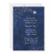 Silver Falling Stars Blue Prom Formal Invitations