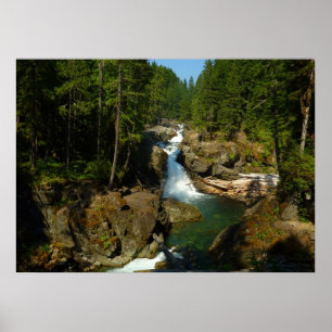 Silver Falls at Mount Rainier National Park Poster