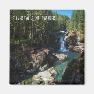 Silver Falls, Mt. Rainier Magnet