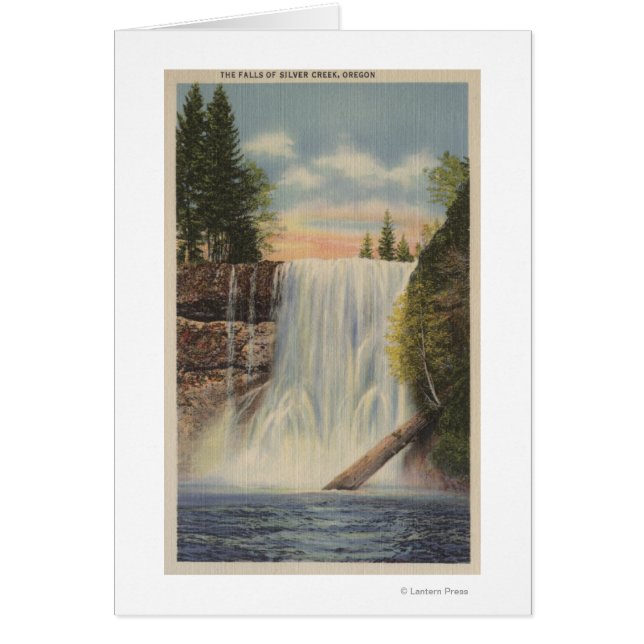 Silver Falls on Silver Creek, Oregon View (Front)