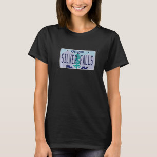 Silver Falls Oregon OR Neighborhood License Plate  T-Shirt
