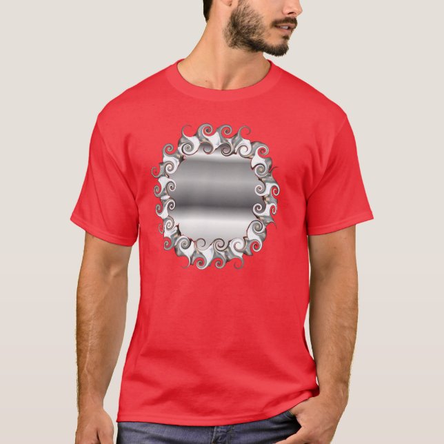 Silver Fancy Mirror T-Shirt (Front)