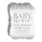 Silver Faux Glitter Baby Shower Invitation
