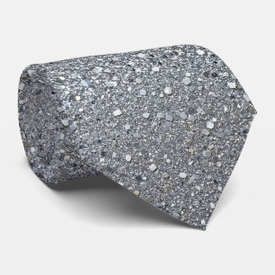 Silver Faux Glitter + Silk   Luxury Gentleman's Tie
