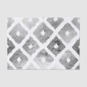 Silver faux leaf modern abstract geometric pattern tissue paper