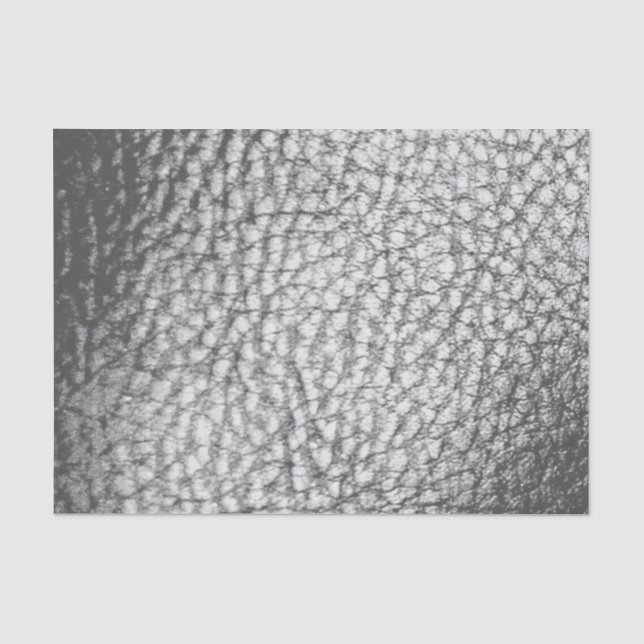 Silver Faux Leather Tissue Paper (Front)