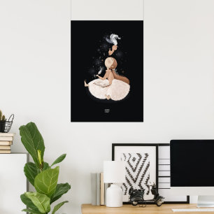 SILVER FEATHER SQUIRREL by Alexandra Dikaia Poster