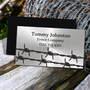 Silver fence Building  Business Card