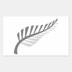 Silver Fern Awesome New Zealand image Rectangular Sticker