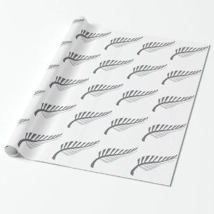 Silver Fern Awesome New Zealand image Wrapping Paper