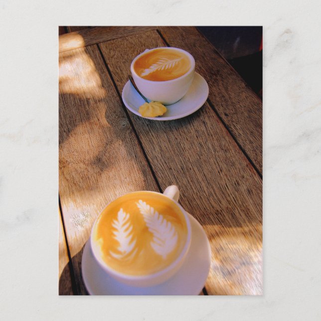 Silver Fern Cappuccino Postcard (Front)