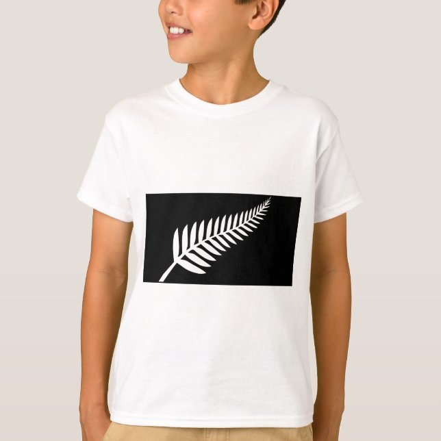 Silver Fern Flag (New Zealand) T-Shirt (Front)