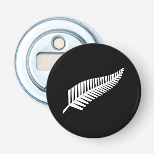 Silver fern flag (NZ) Bottle Opener