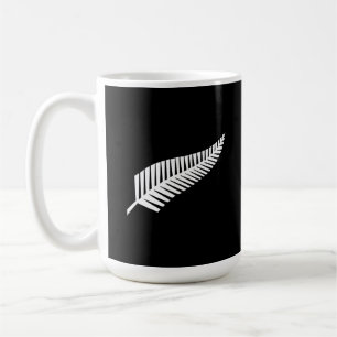 Silver fern flag (NZ) Coffee Mug