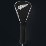 Silver fern flag (NZ) Golf Head Cover<br><div class="desc">The silver fern motif is associated with New Zealand,  and a silver fern flag may be used as an unofficial flag of New Zealand, 

Image attribution: By Bamse - Own work,  CC BY-SA 3.0,  https://commons.wikimedia.org/w/index.php?curid=5160357</div>