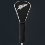 Silver fern flag (NZ) Golf Head Cover<br><div class="desc">The silver fern motif is associated with New Zealand,  and a silver fern flag may be used as an unofficial flag of New Zealand, 

Image attribution: By Bamse - Own work,  CC BY-SA 3.0,  https://commons.wikimedia.org/w/index.php?curid=5160357</div>