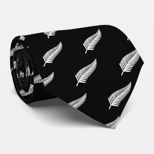 Silver fern flag (NZ) Tie