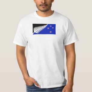 Silver Fern Flag Tee Shirt by Kyle Lockwood