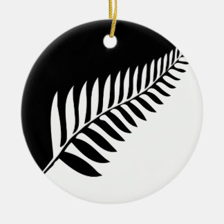 Silver Fern of New Zealand Ceramic Ornament