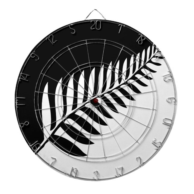 Silver Fern of New Zealand Dartboard (Front)