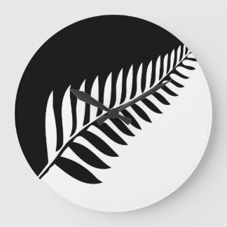 Silver Fern of New Zealand Large Clock