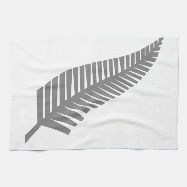 Silver Fern of New Zealand Tea Towel (Horizontal)