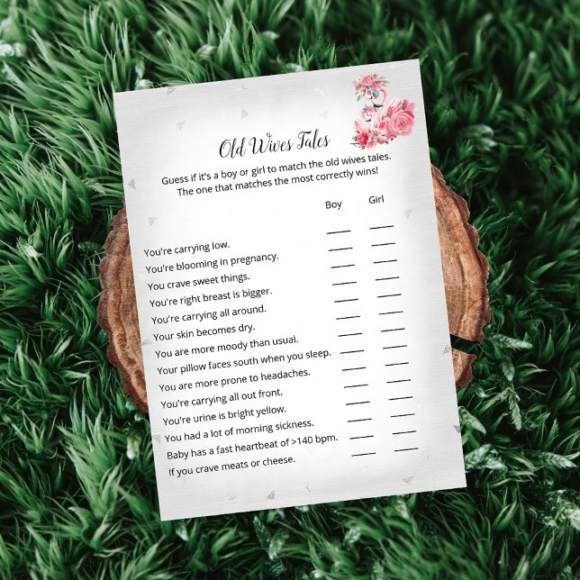 Silver Flamingo Ballerina Old Wives Tale Game Invitation (Creator Uploaded)