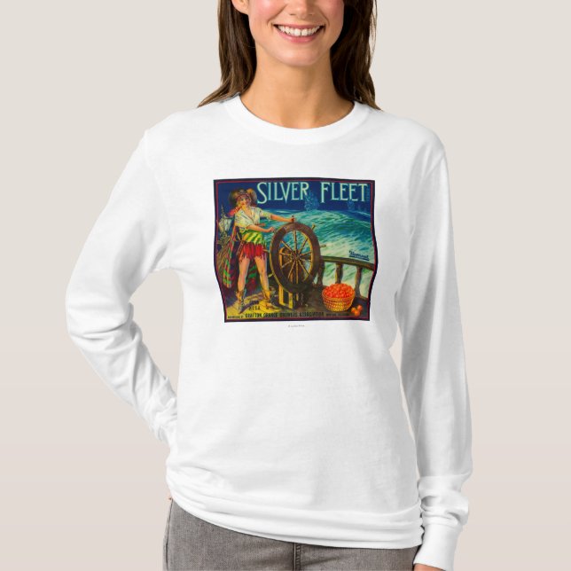 Silver Fleet Orange LabelMentone, CA T-Shirt (Front)