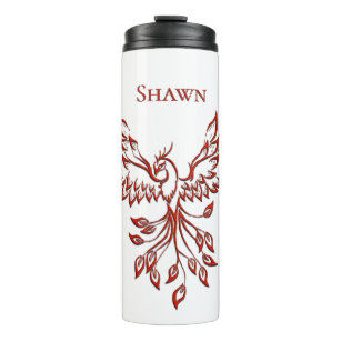 Silver Flight of A Phoenix Personalised Thermal Tumbler