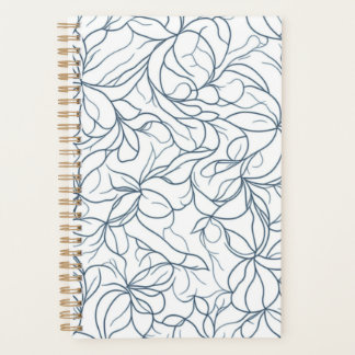 Silver Floral Pattern Planner