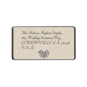 Silver Flourish Wedding Address Labels