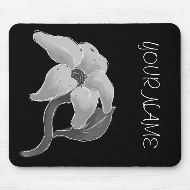 Silver flower mouse pad (Front)