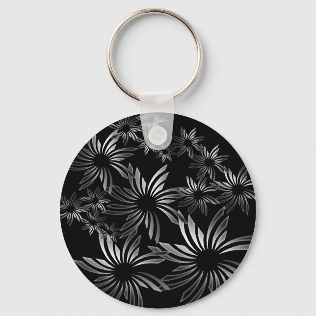 Silver Flowers Key Ring (Front)