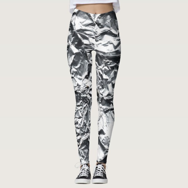 Silver Foil #1 Leggings (Front)