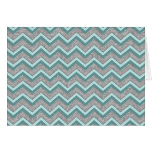 Silver Foil and Teal ZigZag