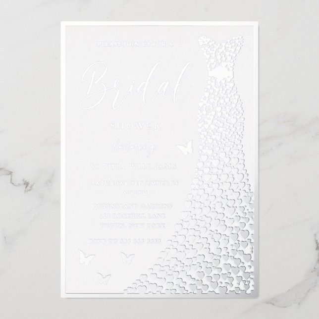 Silver Foil Dress & Border Bridal Shower (Front)