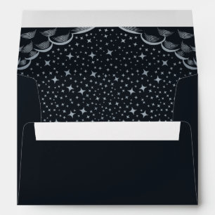 Silver Foil Elegant Tarot Card Wedding Envelope