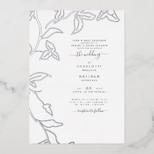 Silver Foil Ivy Both Sets of Parents Wedding