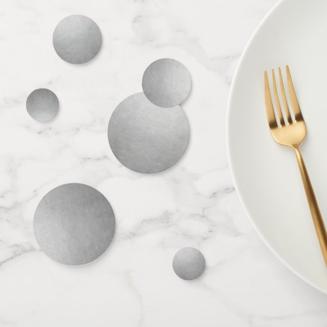 Silver Foil Look Custom Large Confetti (Group)