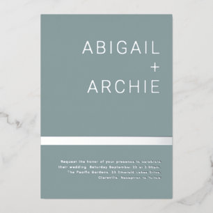 Silver Foil Modern Minimalist Wedding