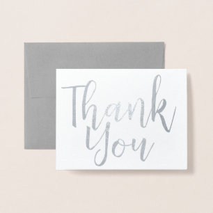 Silver Foil Swirl Tree Thank You Bible Verse Card