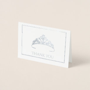 Silver Foil Tiara Mini Card