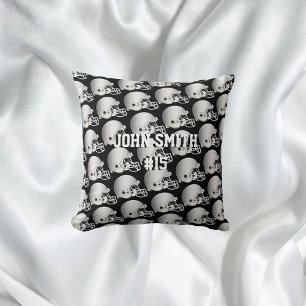 Silver Football Helmet•Custom Cushion